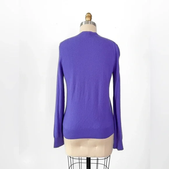 TSE Classic Cashmere Purple Cardigan Preppy Womens Knit - Picture 6 of 9